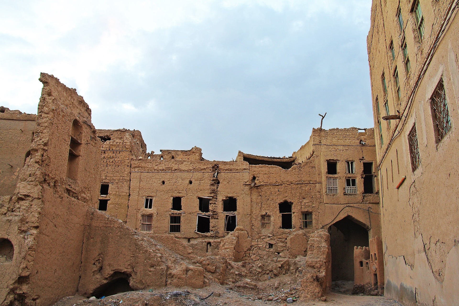 Al Hamra Village Nizwa, old buildings made of rocks